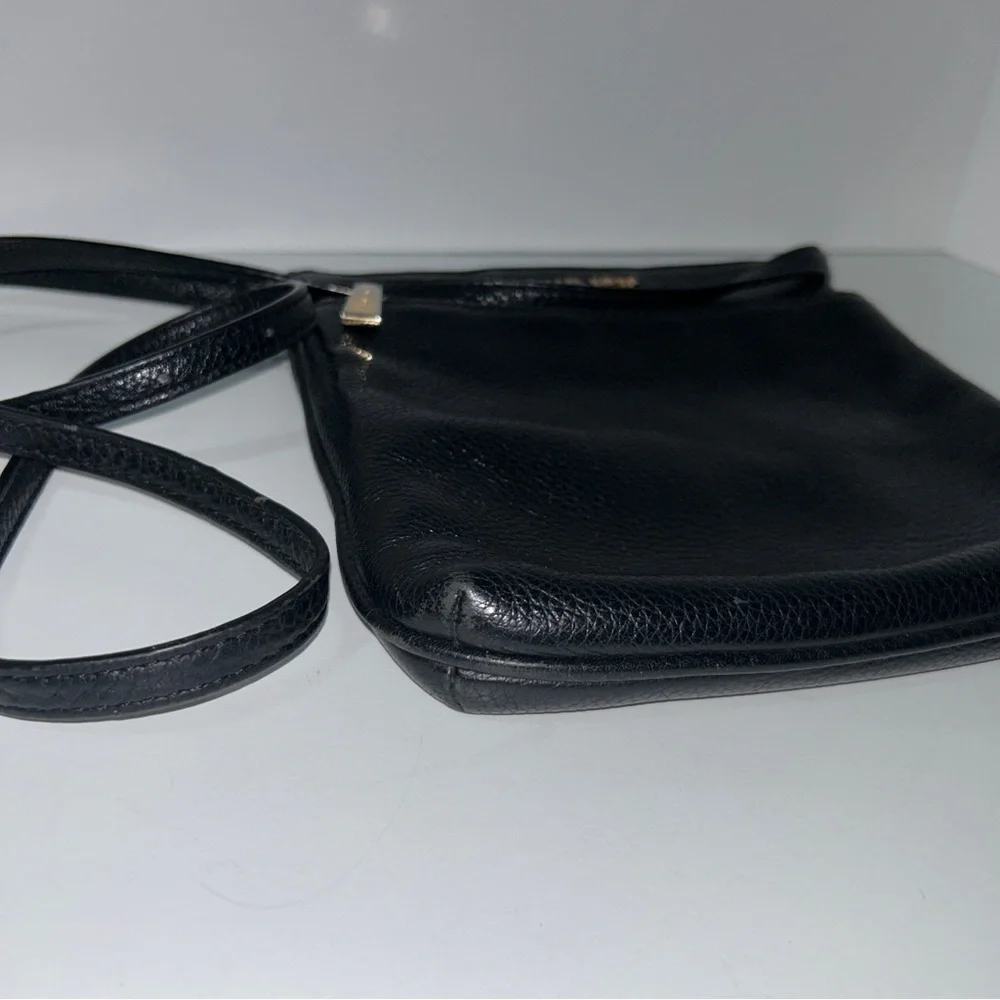 MICHAEL KORS RILEY LEATHER FLAT CROSSBODY‎ WOMEN'S BLACK BAG PURSE